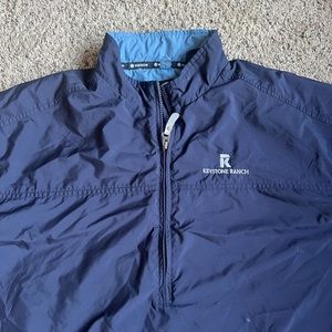 Sunice Golf Pullover Q-Zip Jacket Keystone Ranch Golf Club Medium Wind Blue